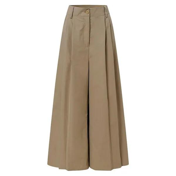 Neue Damen High Waist Weitbein Hose Mode Elegant Party Weite Schlaghose