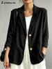 New Foreign Women's Autumn Winter Casual Versatile Temperament Vintage Corduroy Blazer