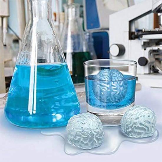 

2Pcs Brain Ice Cube Tray, Cold Whiskey Kitchen Tool Pudding Ice Cream Mold Fudge Cake Candy Chocolate Baking Mold Soap Mold Handmade Crafts Creative