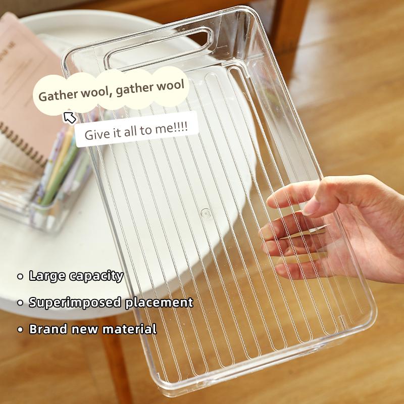 Bins Stackable Fridge Food Storage Box Bathroom Vanity Storage Box Makeup Organizer Home Kitchen sundries storage box