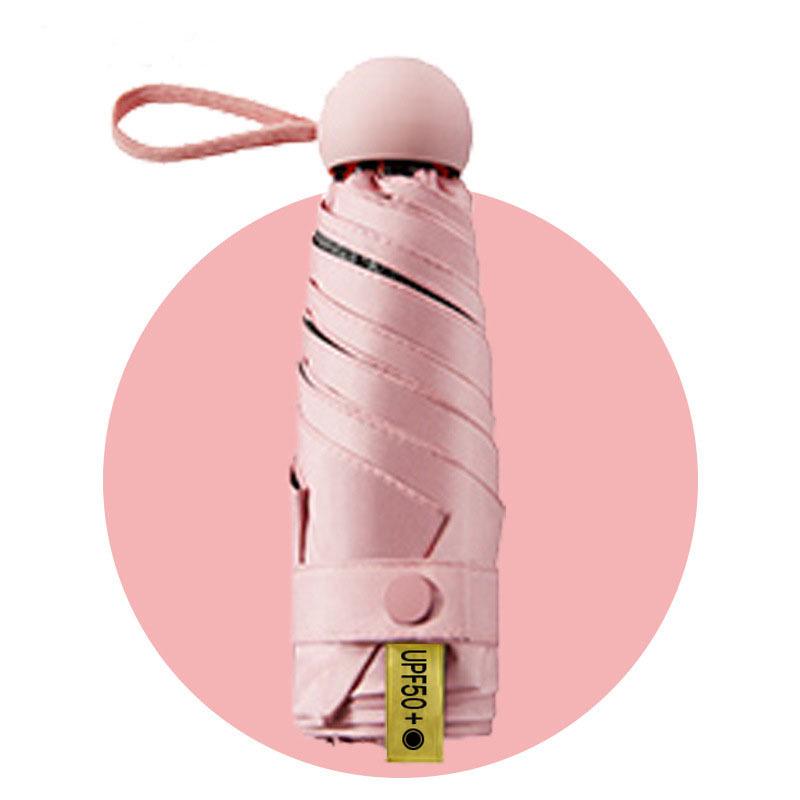 50% Reducere Umbrelă Mini Ultralight de Soare pentru Femei - Compactă, Portabilă, Design Capsulă Pliabilă
