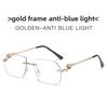 Leopard Pattern Womens Frameless Sunglasses With Pc Lenses For Trendy Street Style