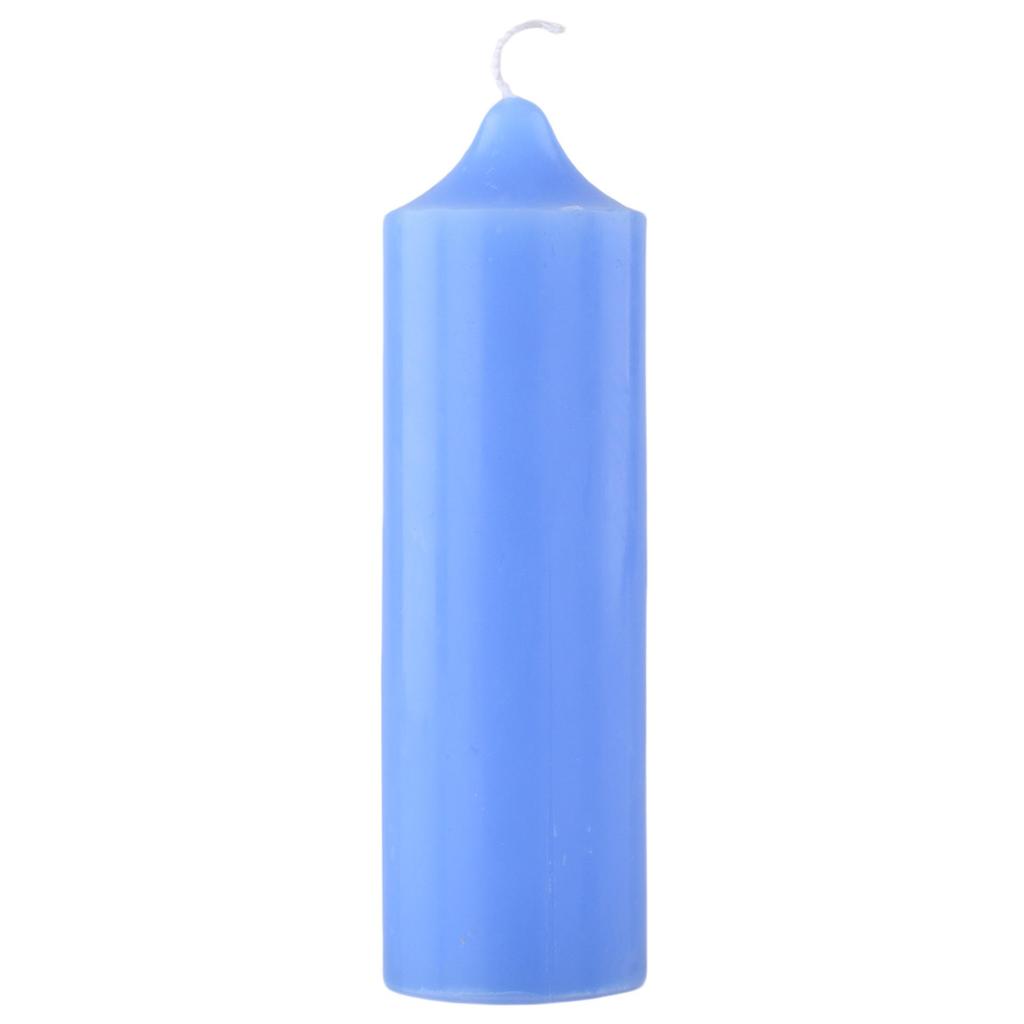 Odorless Pink & Blue Thick Wax Candles for Home Decor & Emergency Use