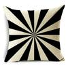 Poszewka na poduszkę Czarno-biała Prosty design Geometryczne szycie Pokrowiec na poduszkę do sofy, biura, na drzemkę 40*40cm/45*45cm/50*50cm