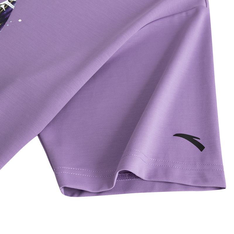 Anta T Shirt Unisex Plum Blossom Purple 972621107-4