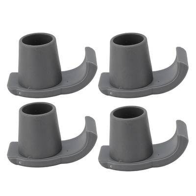 4pcs Walker Ski Glides Anti Slip Walker Glides for Seniors Mobility Aid Accessory Replacement Gray