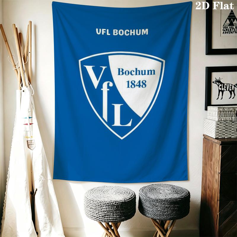 VfL Bochum 1848 Wandteppich Ästhetischer Wandbehang Bedruckter Stoffdecke Dekorative Wandteppiche für Schlafzimmer Wohnzimmer Heimdekoration