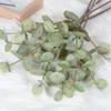 Background Flower Artificial Eucalyptus Plastic Faux Greenery Silk Eucalyptus Leaf  Garden Decor