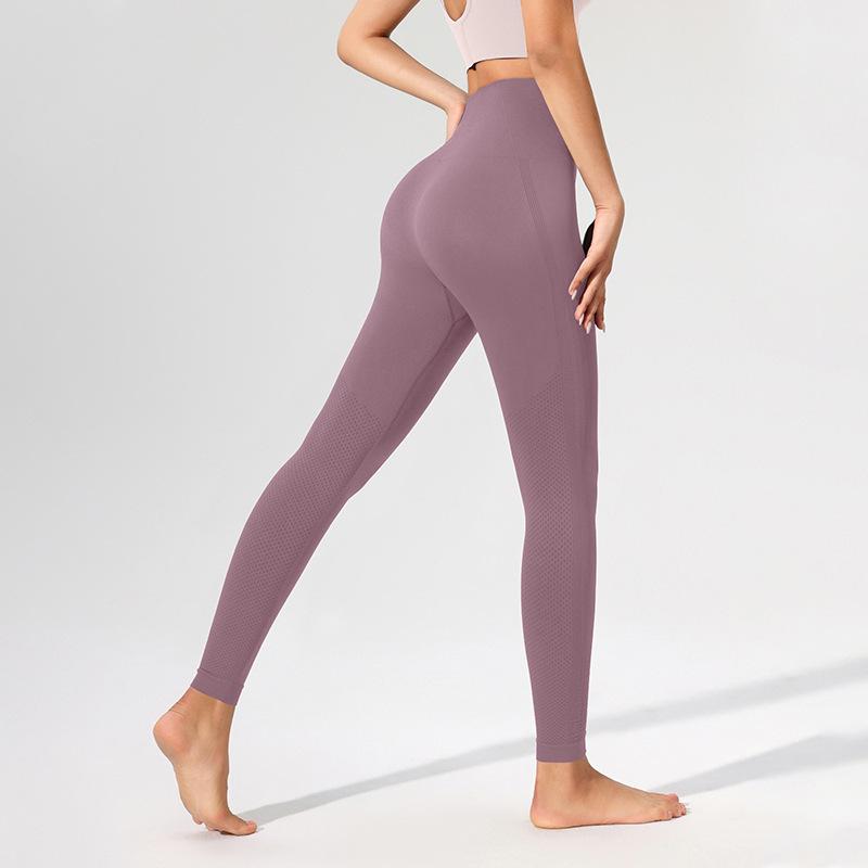 Seamless High Waist Women's Sports Leggings - Peach Lift Tummy Control for Running and Yoga