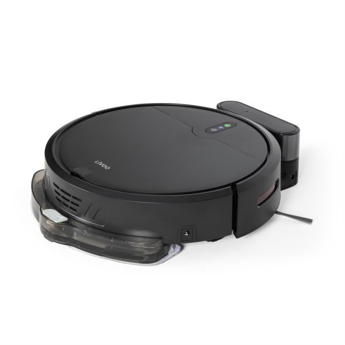 Smarter Wisch-Saugroboter - LIVOO - DOH145 WASH'UP - 1000 Pa - 70 Min. - 2 Behälter - Schwarz