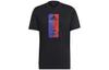 T Shirts Men's Black Crew Neck Moderate Straight Fit GL3263