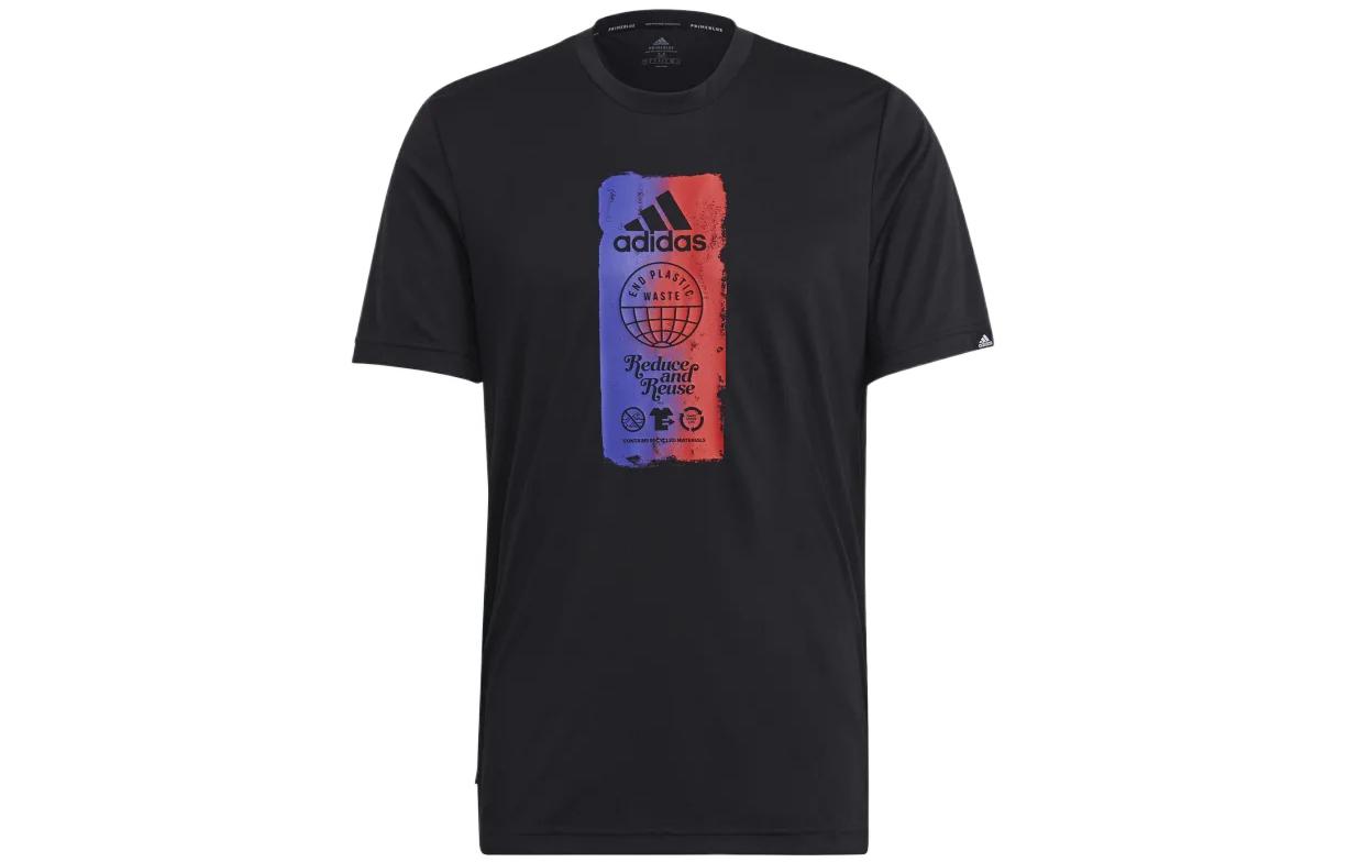 

Adidas T Shirts Men s Black Crew Neck Moderate Straight Fit GL3263 XS