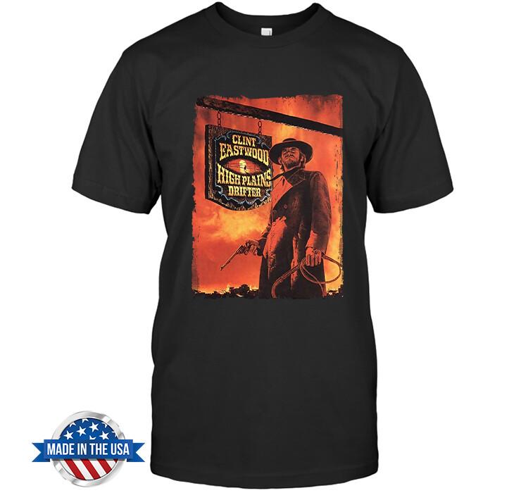 

High Plains Drifter Movie Poster T-Shirt Clint Eastwood Ernest Tidyman Western Unisex T-Shirt M