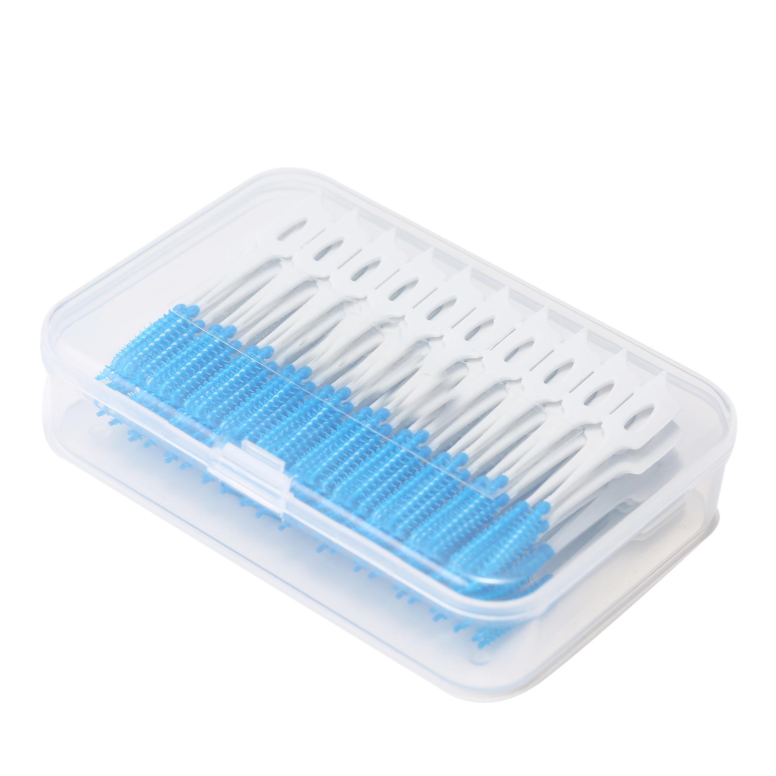 

Anself 160 шт. межзубные щетки ультра плотные щетинки зубные межзубные очистители силиконовые синий