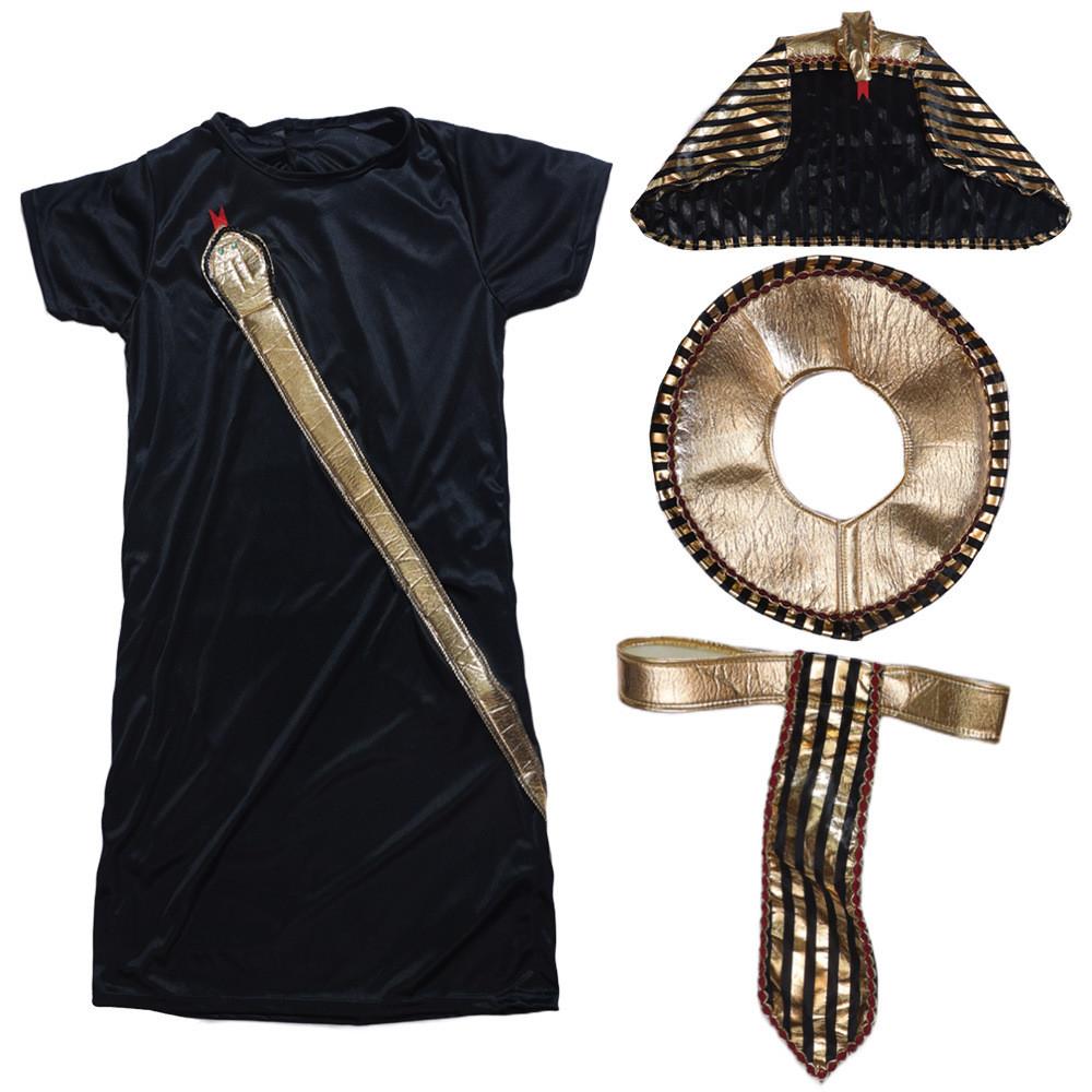 Halloween Costume Egyptian Pharaoh Suit Polyester For Children And Youth