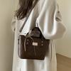 Korean Retro Large Capacity Tote Bag - 2025 Autumn/Winter Casual Shoulder Bag for Women