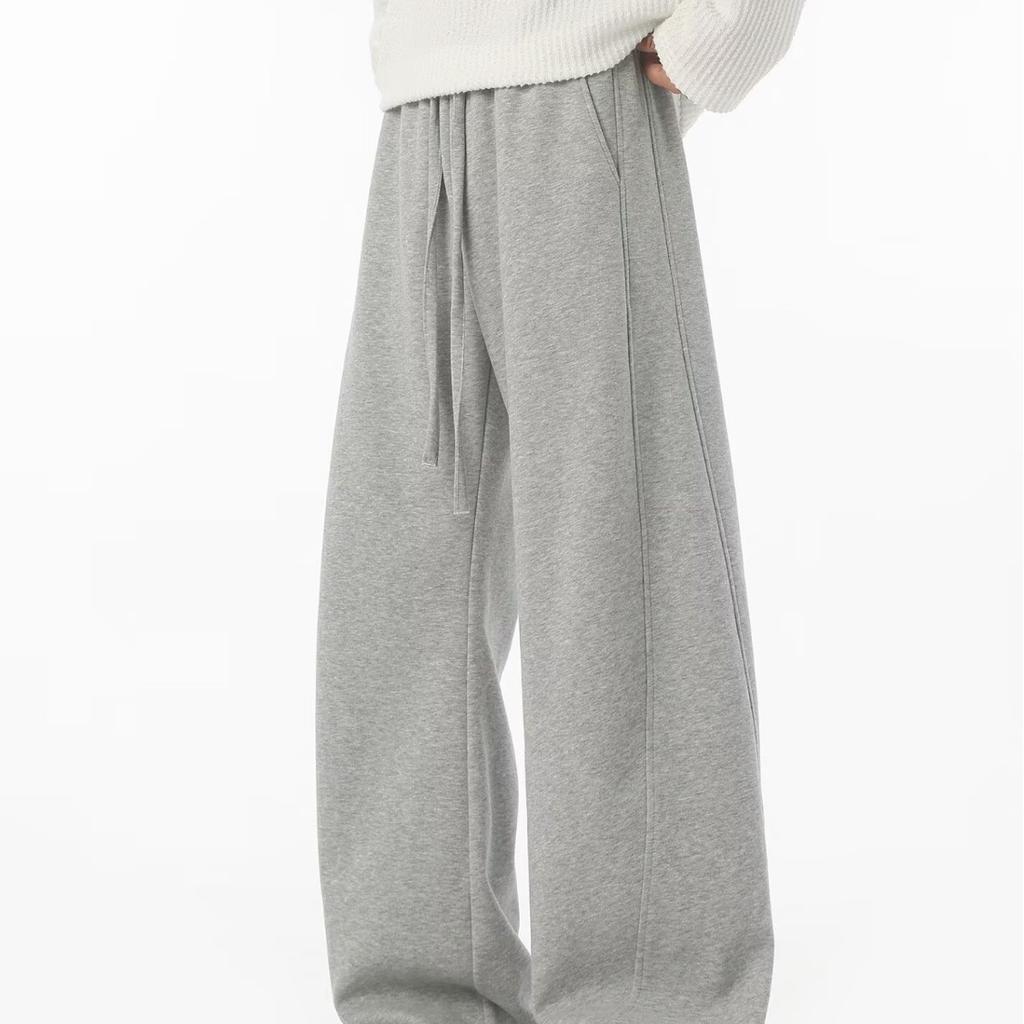 Solid Color Straight-leg Sweatpants Men's Thin Trendy New Loose and Lazy Versatile Casual Simple and Comfortable Trousers