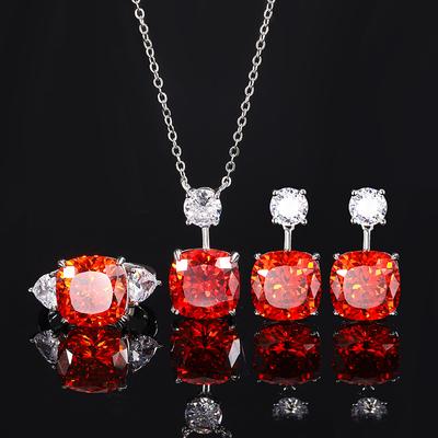 Jewelry Copper Bottom Gold-Plated Simulation Bird'S Nest Cut Orange Retro Temperament Set Main Stone 2 * 12