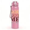 1PC God Got Me Retro Quote Print 750ml Color Plastic Sports Water Bottle Leakproof Flip Straw Lid Suitable for Sports Office Home Use
