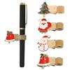 Metal Pen Clip Christmas Pencil Holder New Bookmark Stationery Supplies