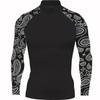Pánský rashguard s paisley potiskem, dlouhý rukáv, UV ochrana, rychleschnoucí, na pláž, surfing, venkovní aktivity