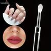 1PCS Portable Multifunctional Silicone Lip Brush with Cover Dustproof Lip Glaze Brush Lipstick Brush Lipstick Brush Eyeshadow Brush