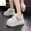 Little White Shoes Women's Spring New Lace-up Casual Single Shoes Platform-soled Fashion Muffin Shoes