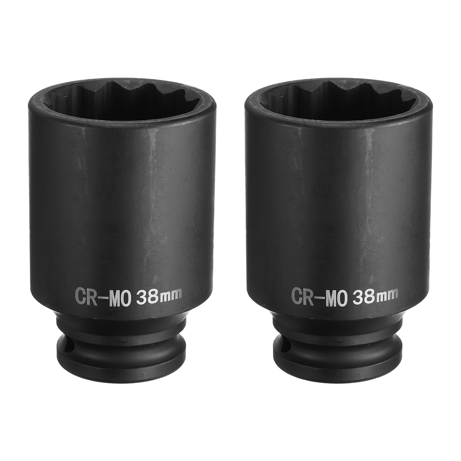 

uxcell 2 шт. Глубокий удар Дюймовый 38 мм Метрический Хромомолибденовая легированная сталь Шпиндель Гайка оси Ударная головка 6-гранная головка, 1/2 привод,