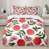 Watermelon Duvet Cover Set Fresh Fruit Pink Green Style Comforter Cover for Kids Girls Women Polyester Bedding Set King Size