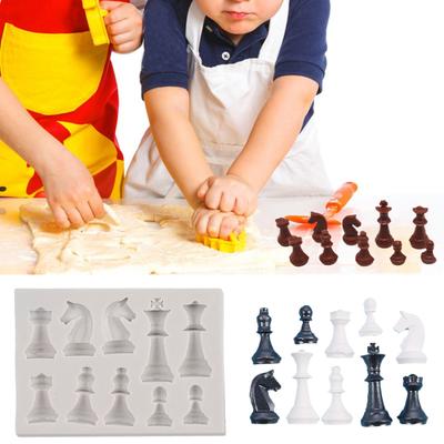Moule à gâteau antiadhésif en forme d'échecs, de qualité alimentaire, sans BPA, résistant à la chaleur, accessoires de cuisine, DIY