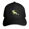 Space Dinosaurs In Orange Blue Baseball Cap Adjustable Buckle Closure Moisture Wicking Quick Dry Curved Brim Classic Fit