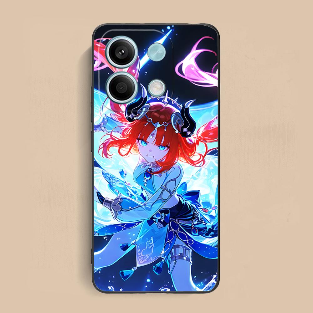 Game GI Nilou Matte TPU Mobile Phone Case for Xiaomi Redmi 15 14 13 12 A5 3 2 1 C Plus 4G 5G Colorful Printing Cover