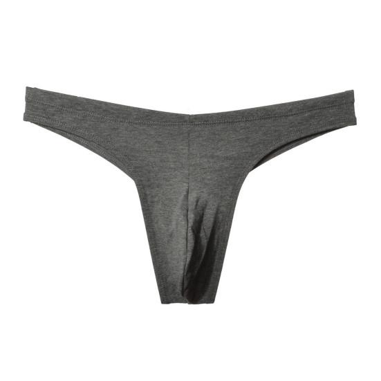 Pánské tanga s nízkým pasem, elastickým pasem ve tvaru U, konvexní, jednobarevné, tenké bezešvé, sportovní styl