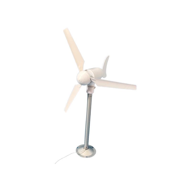 Compact Horizontal 3-Blade Wind Turbine Model: Starts In Light Breeze, Auto-Steering, Permanent Magnet, DC Output