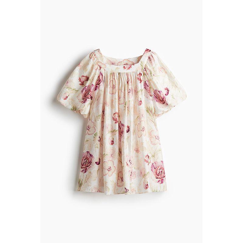 

HM Women s Clothing Florals Dress 2025 Fall New Lantern Sleeve Shirt Dress Work Clothing Dress 1289425