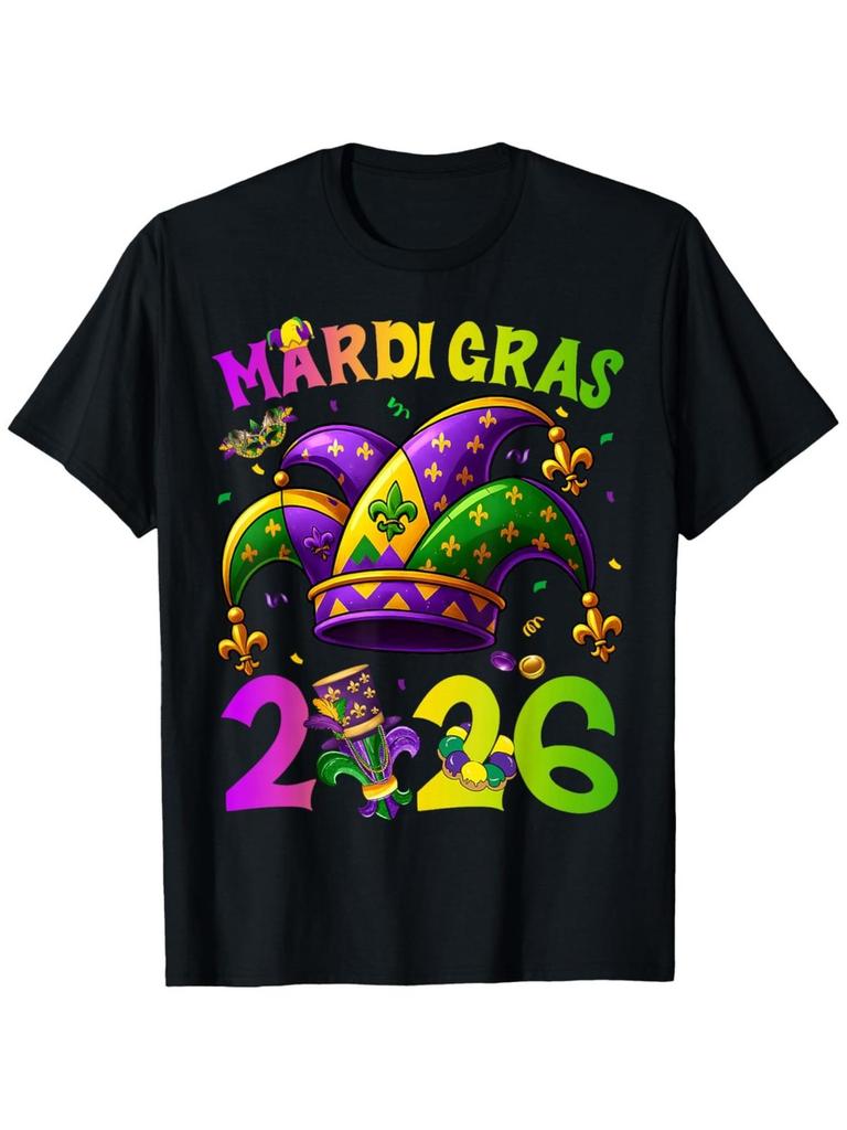 Mardi Gras Carnival Jester Hat TShirt for Unisex And Women Comfortable Fit Crew Neck Ultra Soft And Breathable MoistureW