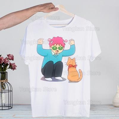 Saiki Kusuo The Disastrous Life of PSI Saiki K T Shirt  Unisex Shirts Quality Summer Top Tshirts Short Sleeves Tees T-Shirt Shirt