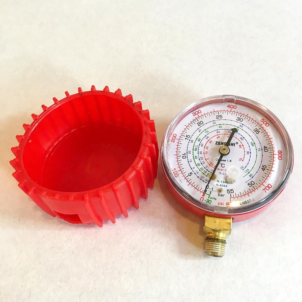 HOTEISON Air Conditioner Gas Charge Manifold Gauge Pressure Gauge Compatible with R410a, R22, R134a, and R404a (High-Pressure Side)