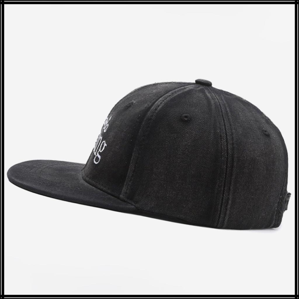 Hat Cap Embroidered Snapback Street Style Stylish CZA204 [White Fang] Men's Women's (Black)