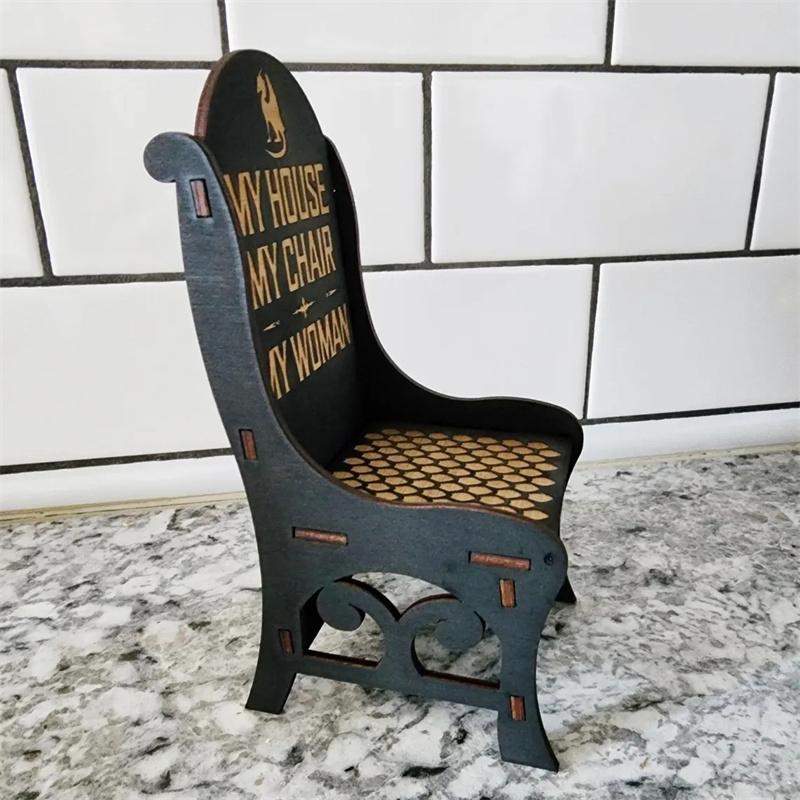 

Iron Flame Bookshelf Decor Dragon Chair Miniature Chair Ornament Decoration Gift Fine Workmanship Delicate Exquisite Bookshelf