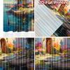 2pcs, 2D FLAT PRINTING Curtains (Without Rod) Fairy Cottage Christmas Festival Chic Print Curtains Prints Light Filtering