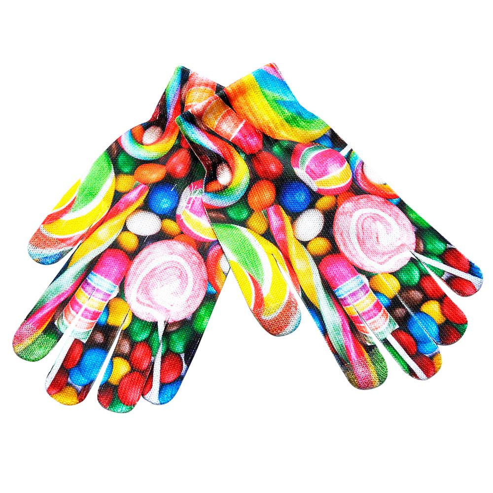 Men Women Winter Warm 3D Print Knitted Phone Screen  Pet Cute Gloves 