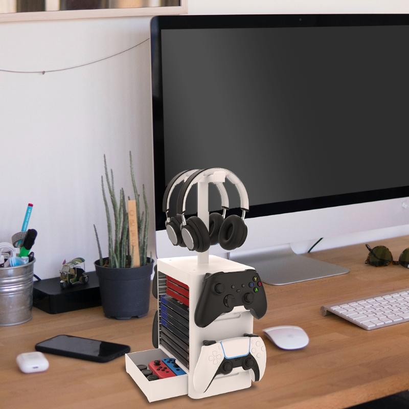 Für Aufbewahrungshalterungen, Spiel-Discs, Karten, Tower-Controller-Halter, Multifunktions-Konsolenständer