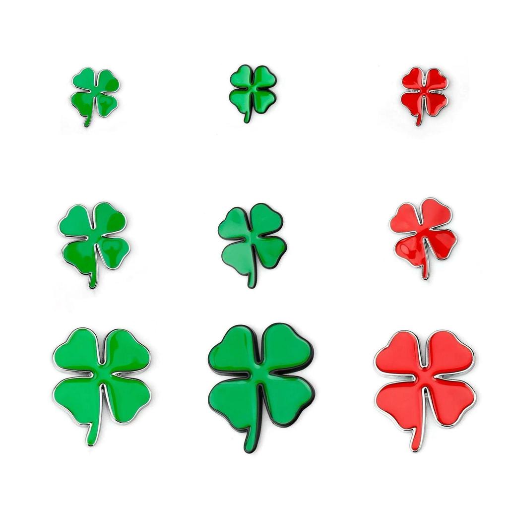 Alfa Romeo Car Emblem: Metal Four-Leaf Clover Decal