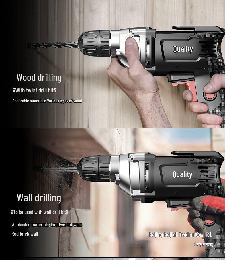 220V Multifunctional Electric Drill & Screwdriver for Home Use