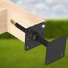 Kotarbau® Post Base Screw-In Anchor Adjustable Steel For Gazebos Shelters Thread M24 Anthracite 110 X 252 Mm Set Of 2