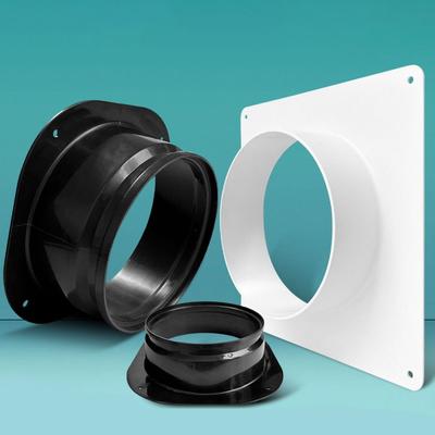 High Quality Plastic Vent Pipe Adapter Flange Connector Wall-mounted Square To Round Flange Interface Exhaust Pipe Joint
