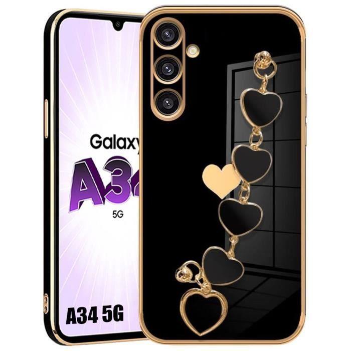 Coque de protection - Samsung - Galaxy A33 5G - Ultra Slim - Noir - Motif Cœur