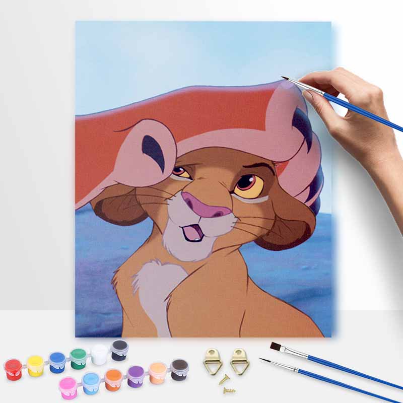 Disney Lion Digital Oil Painting Art Kit Handmade Diy Home Decorations