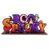 Stable Base Holiday Decor Halloween Pumpkin Haunted House Letter Ornament, Wooden Tabletop Rustic Wood Tiered Tray Signs Spooky Festive Desk